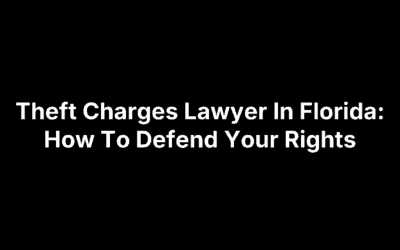 Theft Charges Lawyer In Florida: How To Defend Your Rights